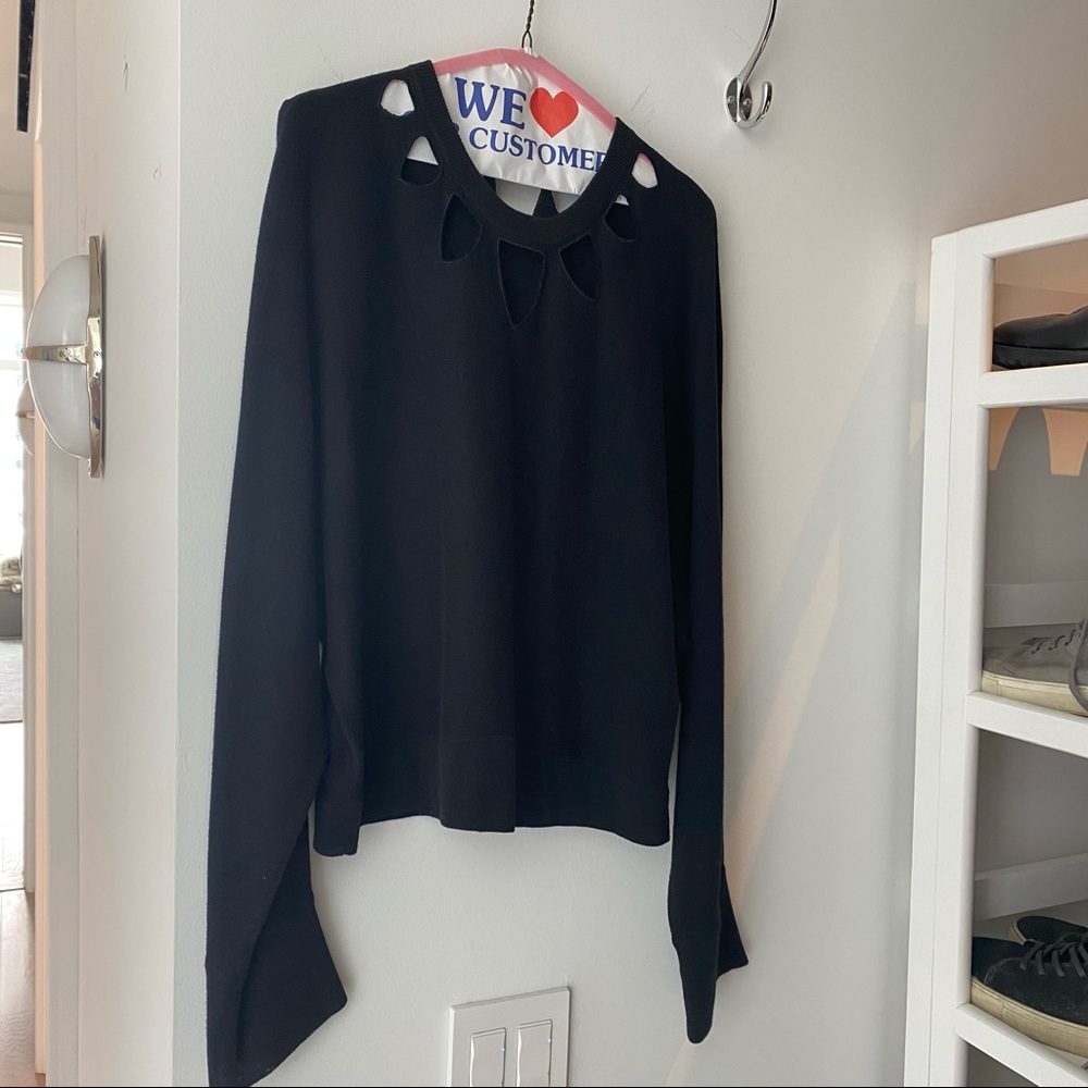 Black Cutout Iro Sweater